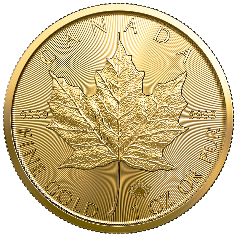 1 oz .999 Fine Gold Maple Leaf $50 Coin